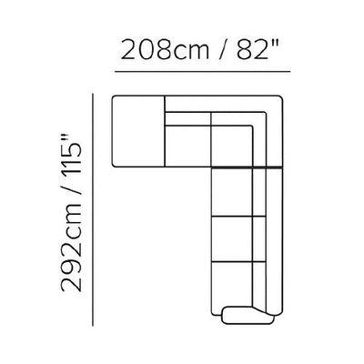 Layout D: Two Piece Sectional - 82" x 116"