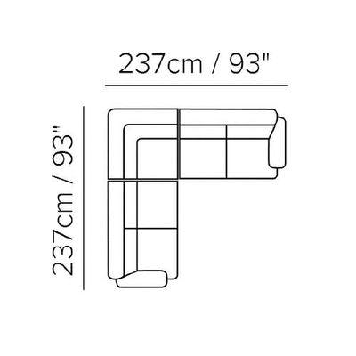Layout E: Three Piece Sectional - 93" X 93"