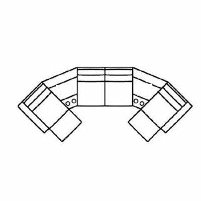 Layout F:  Six Piece Reclining Sectional 111"  Wide