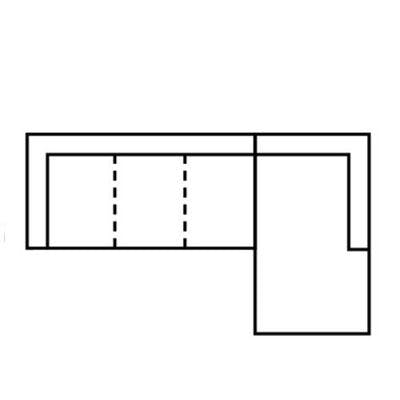 Layout F:  Two Piece Sectional (Chaise Right Side) 126" x 61"
