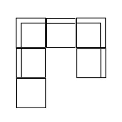 Layout I:  Six Piece Sectional - 117" x 117" x 78"