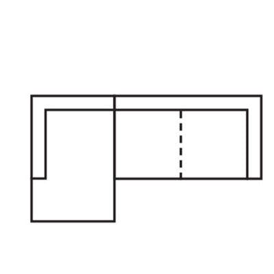 Layout A:  Two Piece Sectional (Chaise Left Side) 62" x 108"