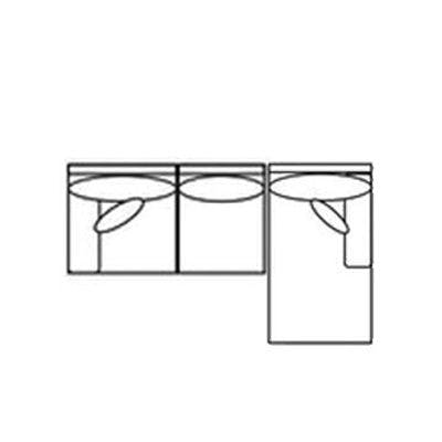 Layout A:  Two Piece Sectional (Chaise Right Side) 90" x 67"