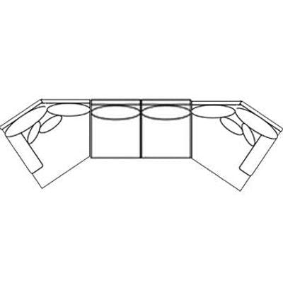 Layout A:  Three Piece Sectional 166" x 62"