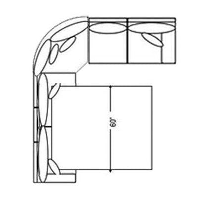 Layout B:  Two Piece Sleeper Sectional 121" x 98"