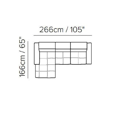 Layout D:  Two Piece Sectional - 105" x 65"