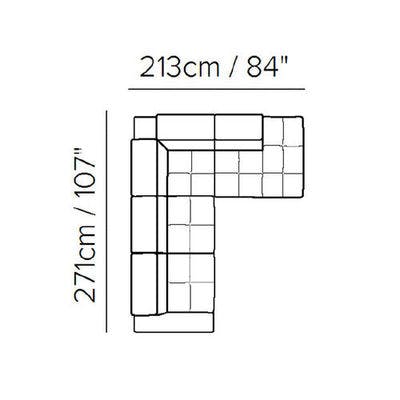 Layout A: Two Piece Sectional - 107" x 84"