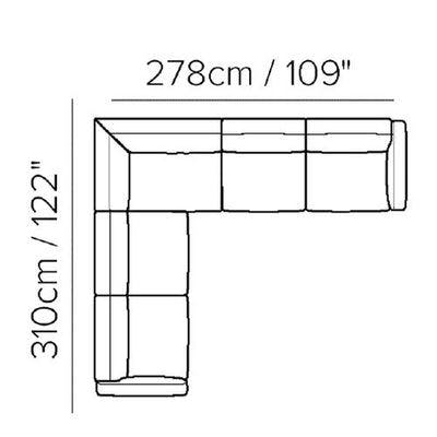 Layout A: Three Piece Sectional 122" x 109"