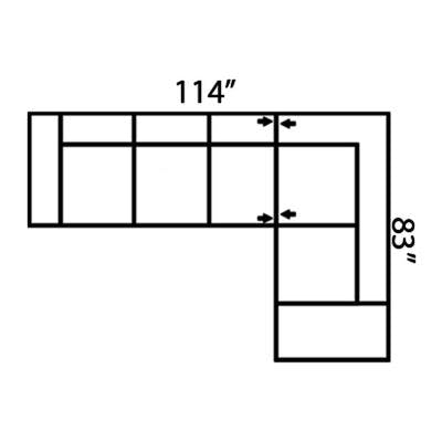Layout A: Two Piece Sectional 114" x 83"