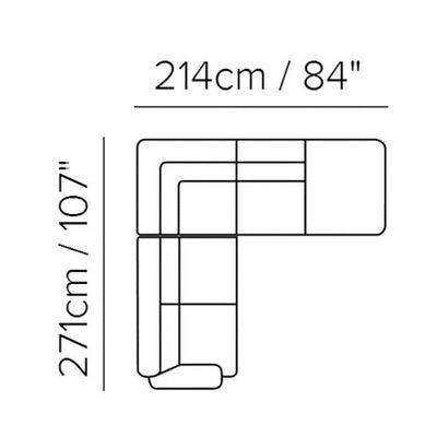 Layout D: Two Piece Sectional - 107" x 84"