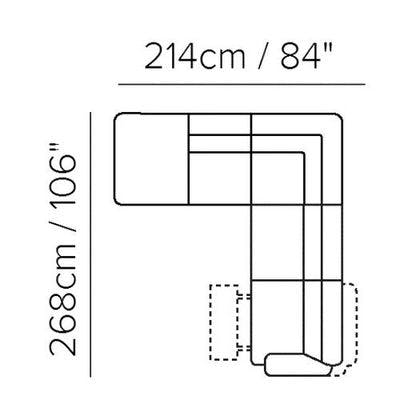 Layout B:  Two Piece Reclining Sectional - 84" x 106"