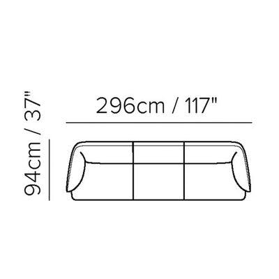 Layout C: Three Piece Sectional - 117" Long