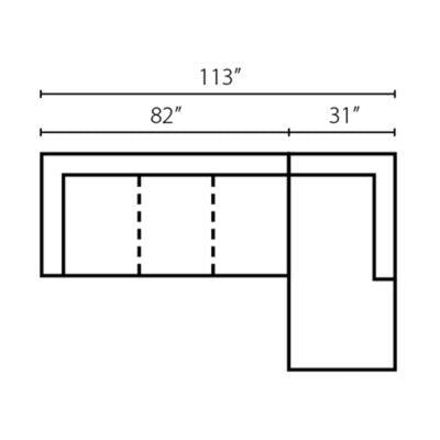 Layout A: Two Piece Sectional 113" x 66"