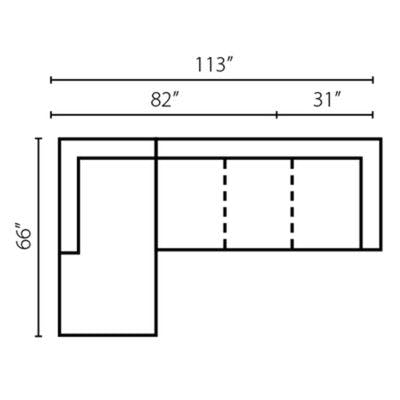 Layout B: Two Piece Sectional 66" x 113"