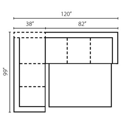 Layout C: Two Piece Sleeper Sectional 99" x 120"