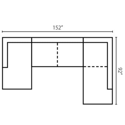Layout A: Three Piece Sectional 66" x 152" x 92"