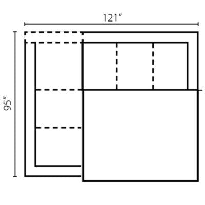 Layout C: Two Piece Sectional 95" x 121"