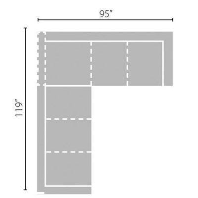 Layout H: Two Piece Sectional - 119" x 95"