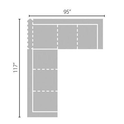 Layout C: Two Piece Sectional 117" x 95"