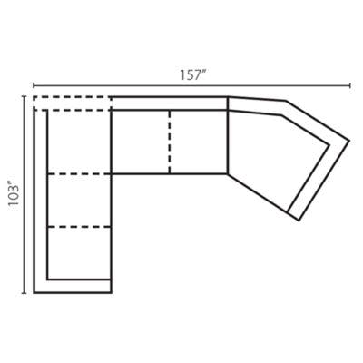 Layout A: Three Piece Sectional 103" x 157"