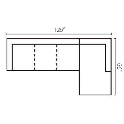 Layout C:  Two Piece Sectional 126" x 66"