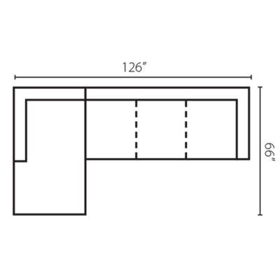 Layout D: Two Piece Sectional 66" x 126"