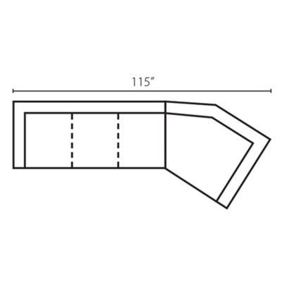 Layout I:  Two Piece Sectional 115" x 53"
