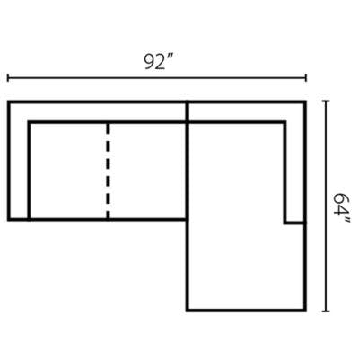 Layout G: Two Piece Sectional 92" x 64"