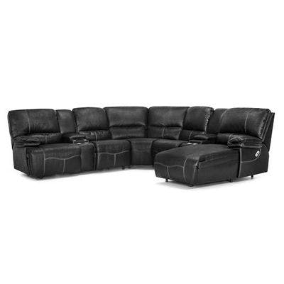 Layout A: Four Piece Reclining Sectional (Power Chaise Right Side) 106" x 115" x 71"