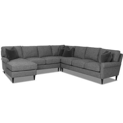 Layout G: Four Piece Sectional 60" x 117" x 118"