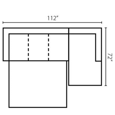 Layout A:  Two Piece Sleeper Sectional 112" x 72"