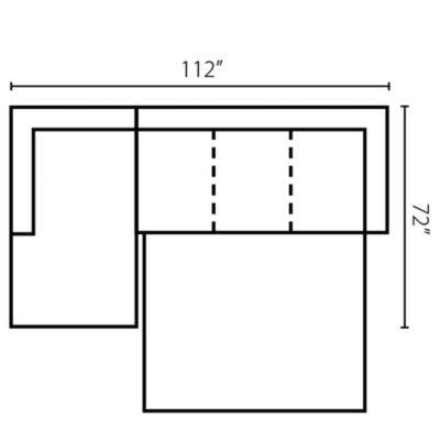 Layout B: Two Piece Sleeper Sectional 72" x 112"