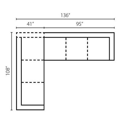 Layout A: Two Piece Sectional 108" x 136"