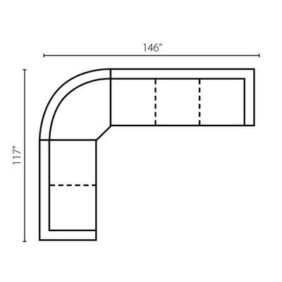 Layout I: Three Piece Sectional 117" x 146"