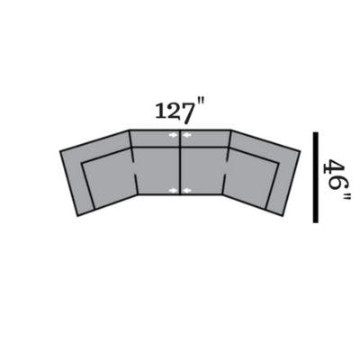 Layout O:  Two Piece Sectional 127" x 46"