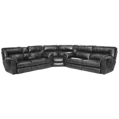 Layout A:  3 Pc Sectional - Reclining Sofa, Wedge and Reclining Console Loveseat  126" x 126"
