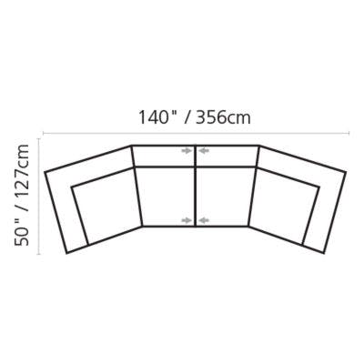 Layout G: Two Piece Sectional 50" x 140"