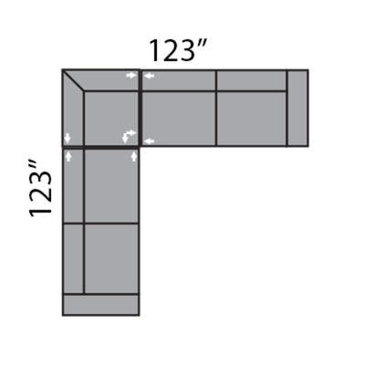 Layout A: Two Piece Sectional 123" x 123"