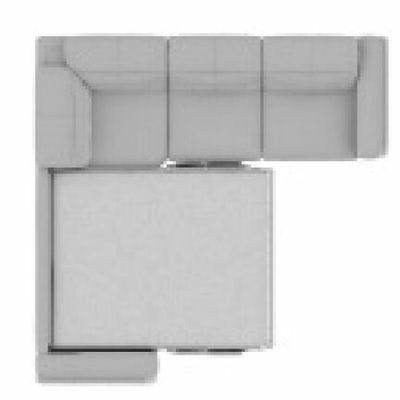 Layout A:  Four Piece Sleeper Sectional (118" x 118")