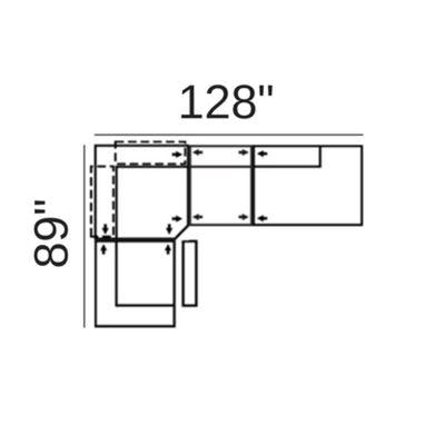 Layout A: Four Piece Sectional 89" x 128"