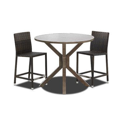 Crossroads Outdoor 5 Piece Counter Height (36") Dining Table and 4 Counter Height Stools