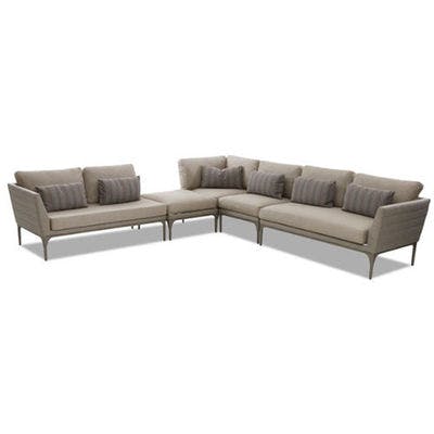 Layout A: Five Piece Outdoor Sectional. 129" x 127"