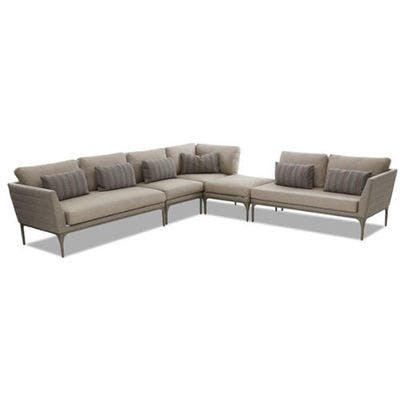 Layout B: Five Piece Outdoor Sectional 127" x 129"
