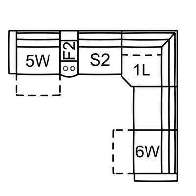 Layout C: Five Piece Reclining Sectional 142" x 127"