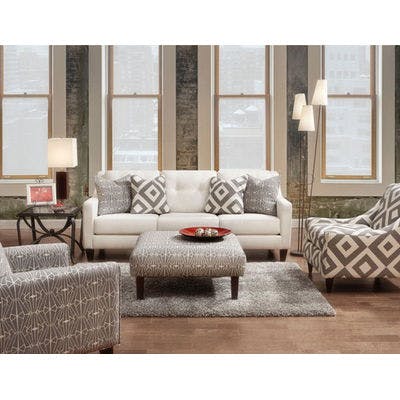 Sugarshack Glacier 4 Piece Living Room (Includes sofa, 2 chairs and ottoman)