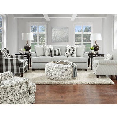 Dizzy Iron 5 Piece Living Room (Includes sofa, 3 chairs and cocktail ottoman)