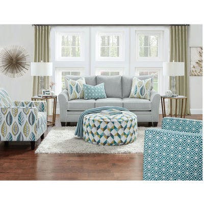 TNT Nickel 4 Piece Living Room (Includes sofa, 2 chairs and cocktail ottoman)