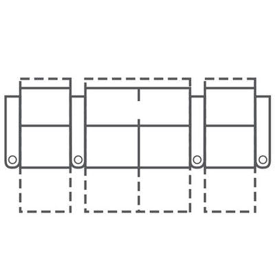Layout G: Three Piece Home Theater Sectional Straight 133" Wide