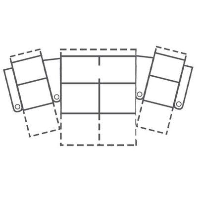 Layout I:  Three Piece Home Theater Sectional Curved