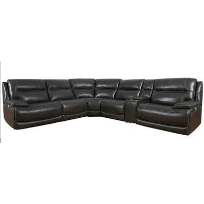 Layout A:  124" x 137"Six Piece Leather Reclining Sectional